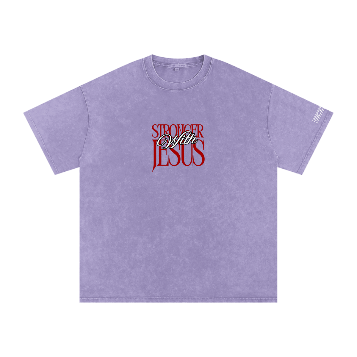 Stronger with Jesus (Red) Oversized Tee
